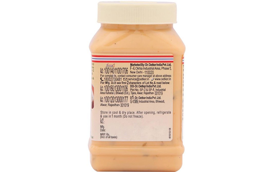 Dr. Oetker Fun foods Sandwich Spread Thousand Island (Eggless)   Plastic Jar  300 grams